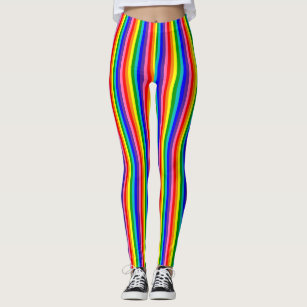 LGBT Gay Pride Rainbow Flag Colors High Waisted Capri Leggings