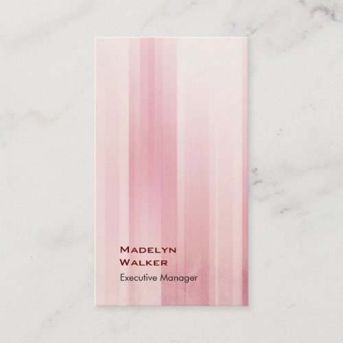 Vertical elegant unique modern pink pattern business card
