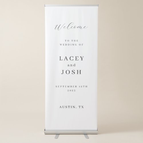 Vertical Elegant Wedding Welcome Sign