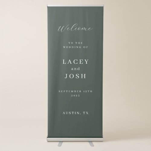 Vertical Elegant Wedding Welcome Sign