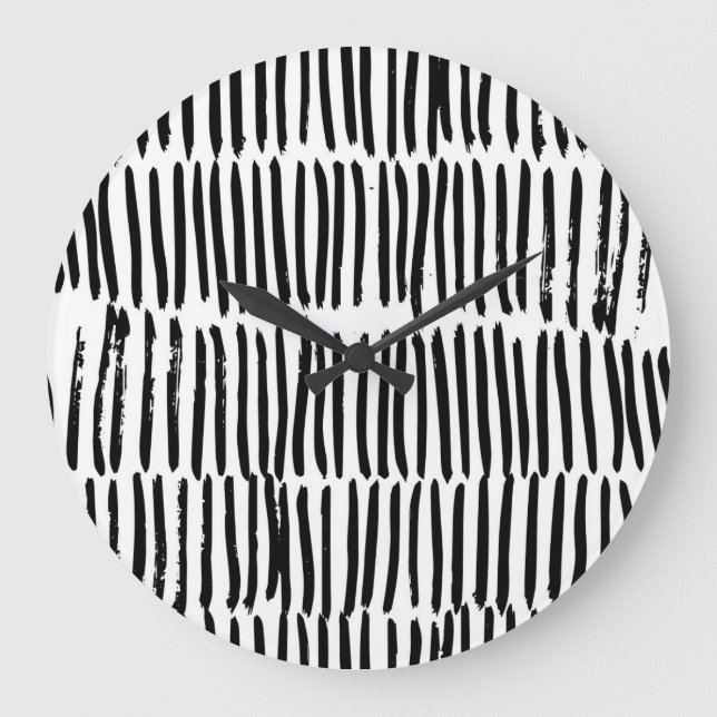 Vertical Elements: Hand-Drawn Seamless Style. Large Clock (Front)