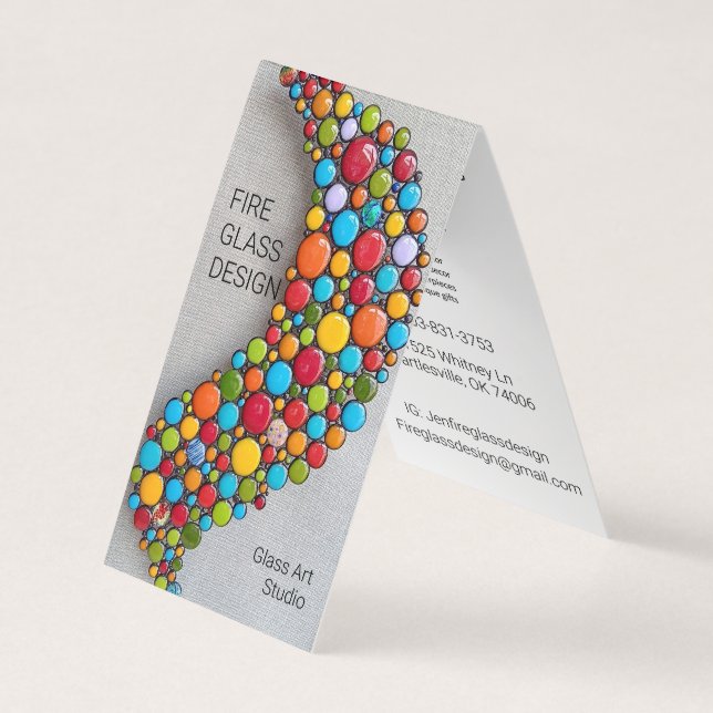 Vertical folded business cards (Front)