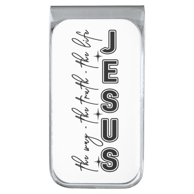 Vertical Grace: A Declaration of Faith  Silver Finish Money Clip (Front Vertical)