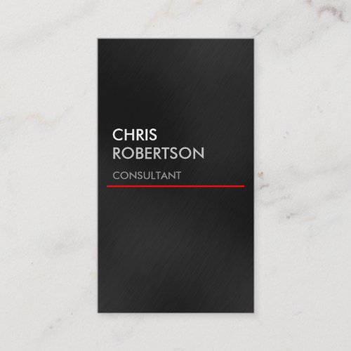Vertical Gray Red Line Attractive Business Card