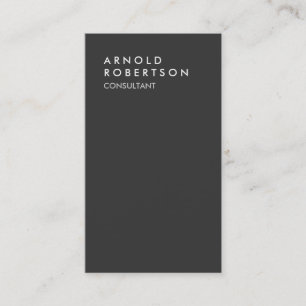 Vertical Gray Trendy Consultant Business Card