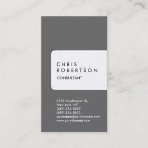 Vertical Gray White Stripe Business Card