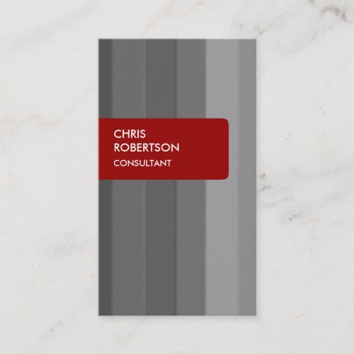 Vertical Grey Red Attractive Charm Business Card