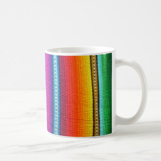 Vertical Guatemalan Fabric stripes Coffee Mug (Right)