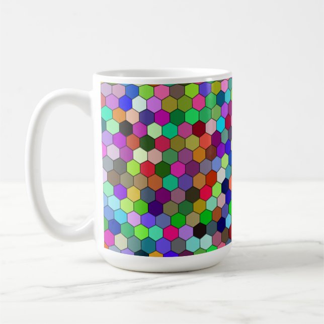 Vertical Hexagons 15oz Mug (Left)