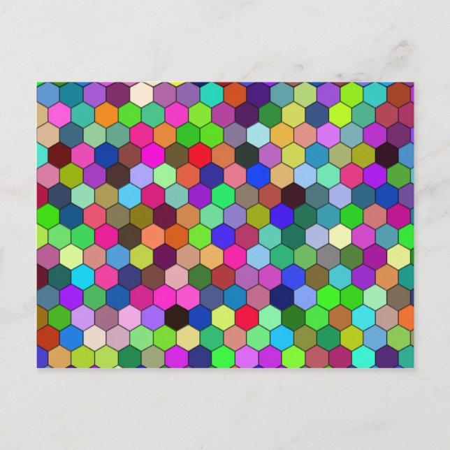 Vertical Hexagons Postcard (Front)