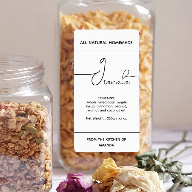 Vertical Homemade Granola Label (Creator Uploaded)
