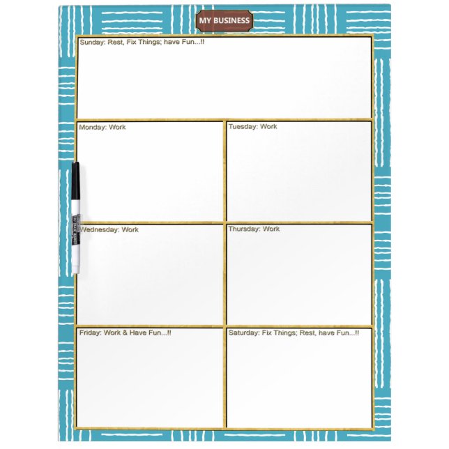 Vertical Horizontal Lines Dry Erase Large Board (Front)
