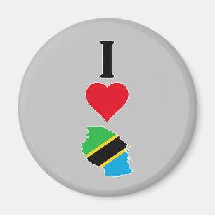 Vertical I Love Tanzania / I Heart Tanzania Magnet