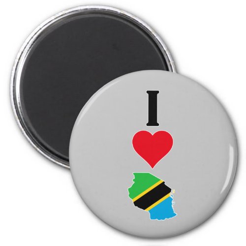 Vertical I Love Tanzania  I Heart Tanzania Magnet