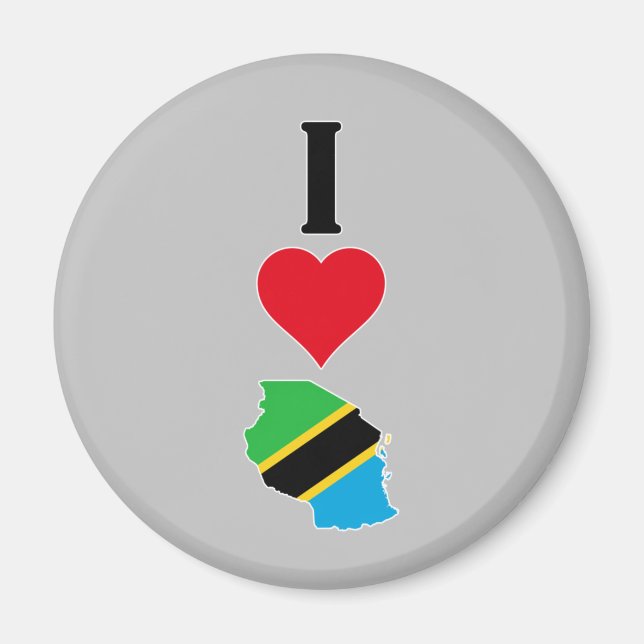 Vertical I Love Tanzania / I Heart Tanzania Magnet (Front)