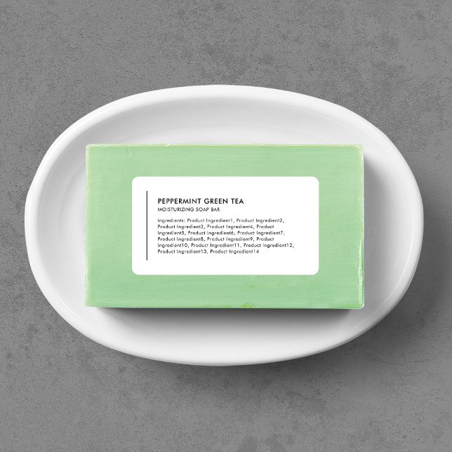 Vertical Line Ingredients List Modern Product Label (Creator Uploaded)