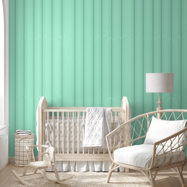 Vertical lines on mint green pattern wallpaper  (Kids)