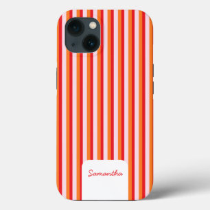 Vertical lines personalized stripes iPhone 13 case