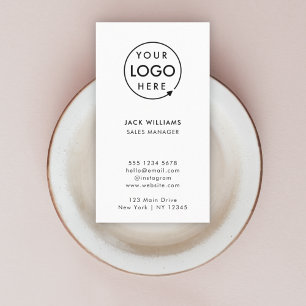 Vertical Logo Business Card   Professional White