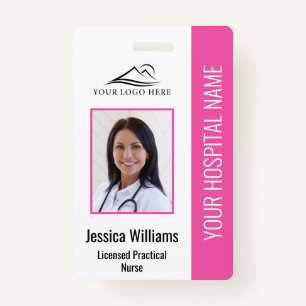 Vertical LPN Licensed Practical Nurse Photo ID Badge