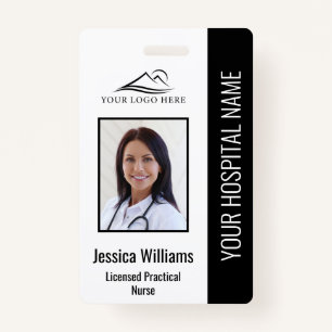 Vertical LPN Licensed Practical Nurse Photo ID Badge