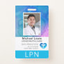 Vertical LPN, Licensed Practical Nurse, Photo ID Badge