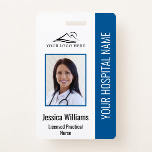 Vertical LPN Licensed Practical Nurse Photo ID Badge