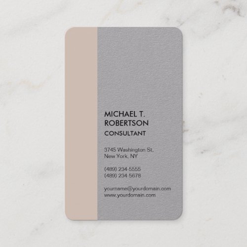 Vertical Minimalist Modern Stylish Amazing Grey Business Card