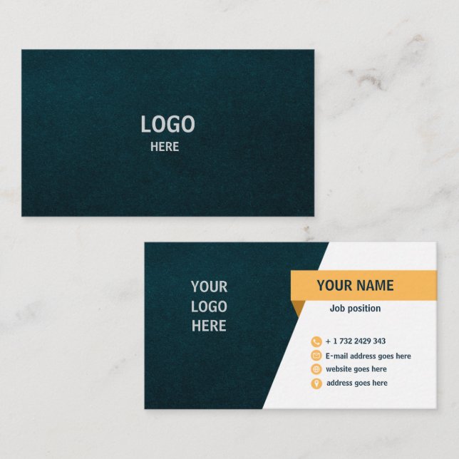 Vertical Modern Corporate Business Card Design (Front/Back)
