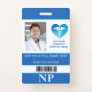 Vertical NP,  Nurse Practitioner Photo ID Bar Code Badge