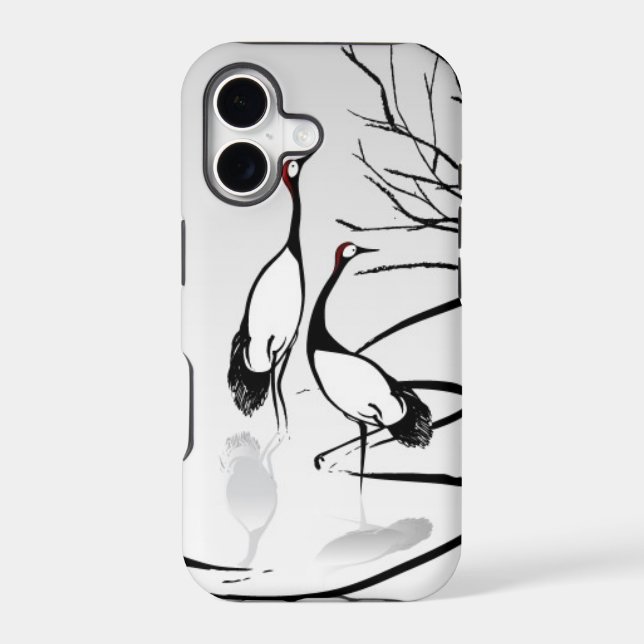 Vertical Oriental Scroll Iphone Case (Back)