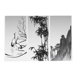 Vertical Oriental Scroll Placemat