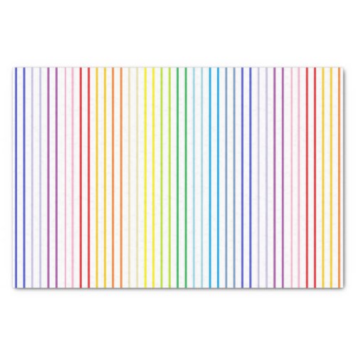 Vertical Outlined Broader Spectrum Rainbow Stripes Tissue Paper