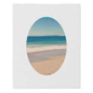 Vertical Oval Border Photo 16"x 20" Faux Canvas Print