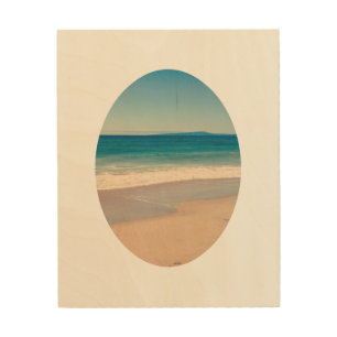 Vertical Oval Border Photo 8" x 10" Wood Wall Art