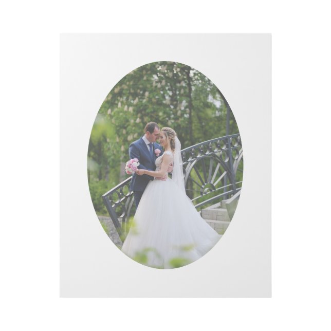 Vertical Oval Shape Wedding Photo Gallery Wrap (Front)