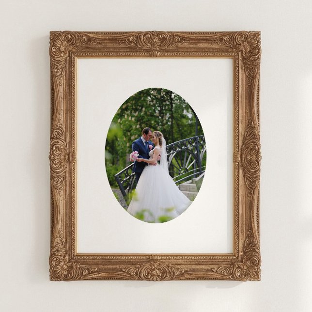 Vertical Oval Shape Wedding Photo Poster (Vertical Oval Shape Wedding Photo Poster)
