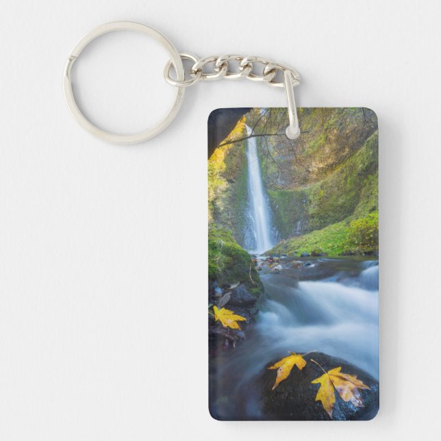 Vertical panorama view of Tunnel Falls Keychain (Front)