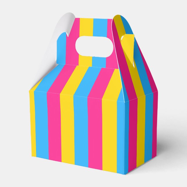 Vertical Pansexual Pride Flag Favor Boxes (Front Side)