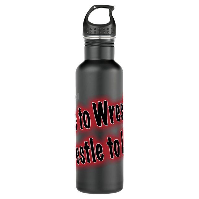 Vertical Personalized Wrestling Water Bottle (Front)