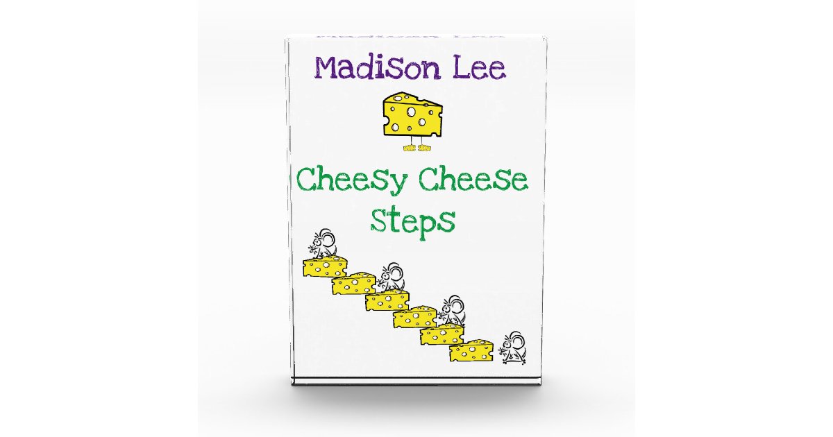 Vertical Photo Block Cheesy Mice Mouse Steps | Zazzle