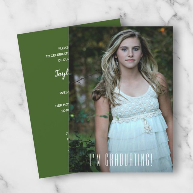 Vertical Photo Graduation Party Invitations (Creator Uploaded)