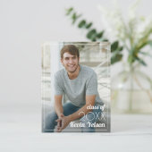 Vertical Photo Graduation Save the Date Postcard (Standing Front)