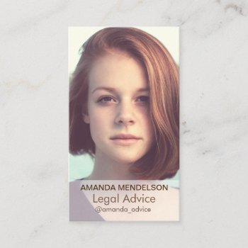 Vertical Photo Template Business Card by CustomizePersonalize at Zazzle