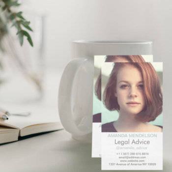 Vertical Photo White Business Card by CustomizePersonalize at Zazzle