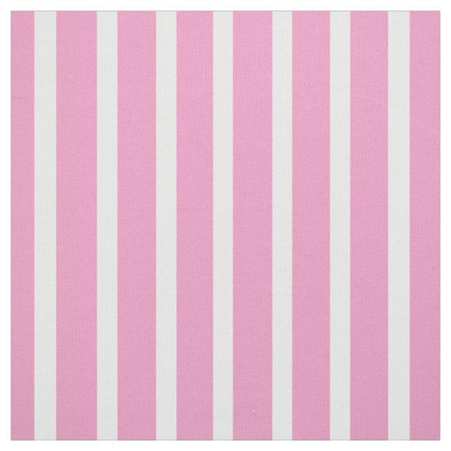 Vertical Pink and White Striped Fabric (Swatch)