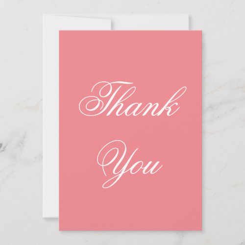 Vertical Pink Professional Modern Thank You Card