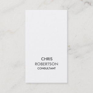 Vertical Plain Black White Gray Business Card
