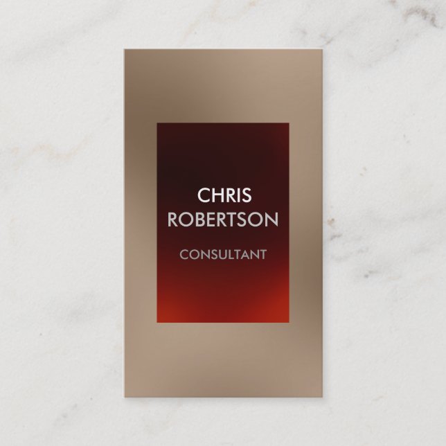 Vertical Plain Charm Red Attractive Business Card (Front)