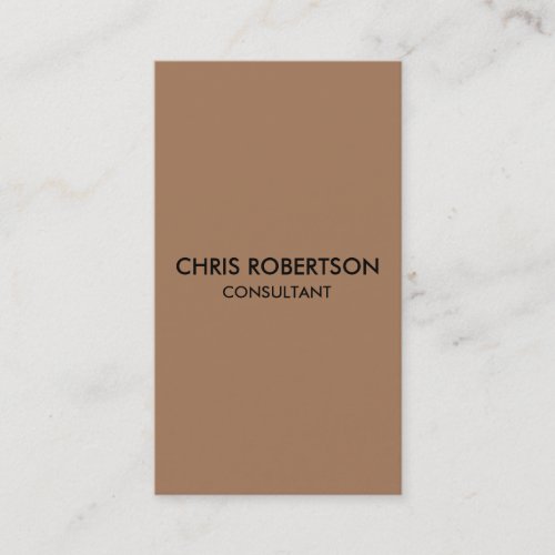 Vertical Plain French Beige Color Business Card